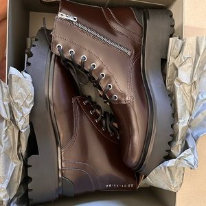 Brand New ALL SAINTS Size 11 Women’s Bordeaux Combat Boots